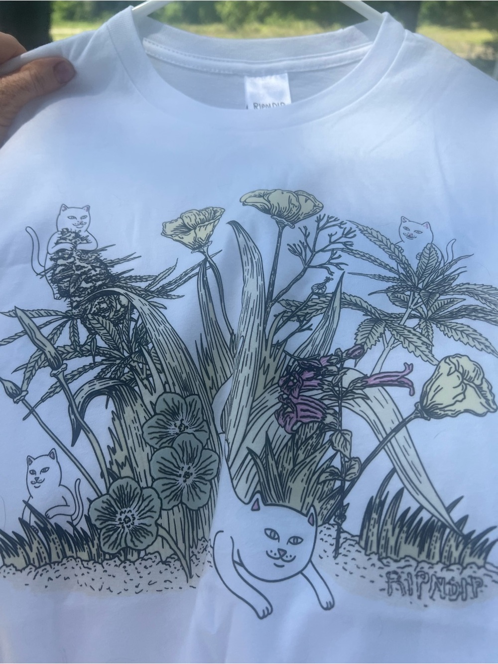 NWT RIPNDIP Garden Center Graphic UV T-Shirt White Size M